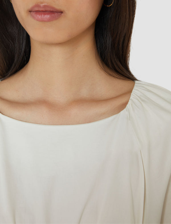 Joseph Bellan Cotton Sateen Dress Ivory