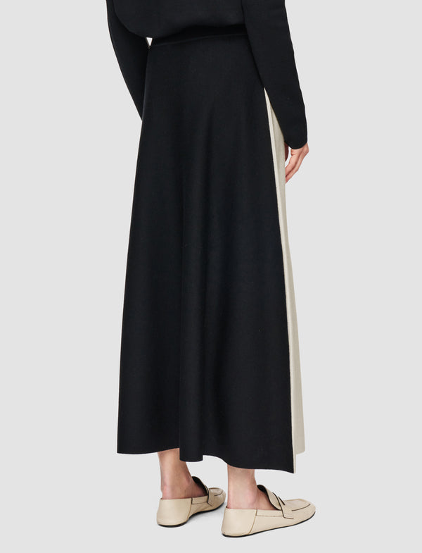 Joseph Bi-Colour Knit Skirt Quail/Black