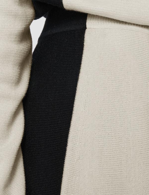 Joseph Bi-Colour Knit Skirt Quail/Black
