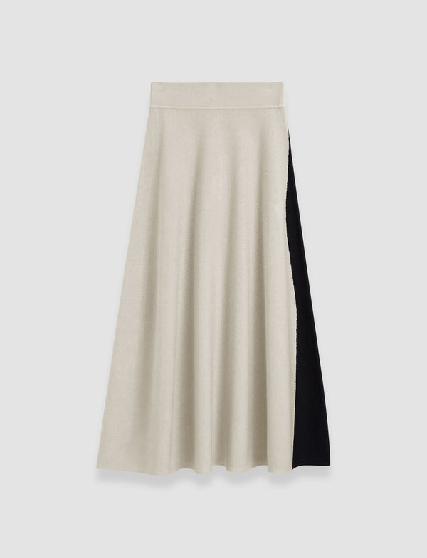 joseph Bi-Colour Knit Skirt Quail/Black