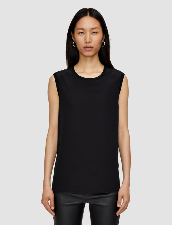 Joseph Bley Crepe De Soie Silk Blouse Black