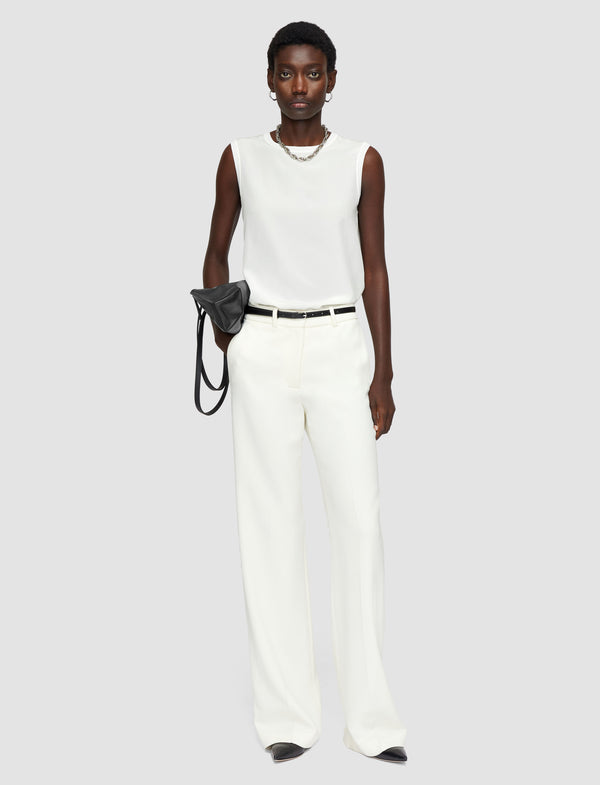 Joseph Bley Crepe De Soie Silk Blouse Ivory