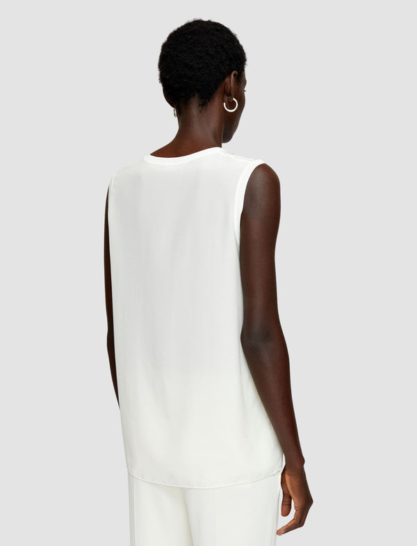 Joseph Bley Crepe De Soie Silk Blouse Ivory