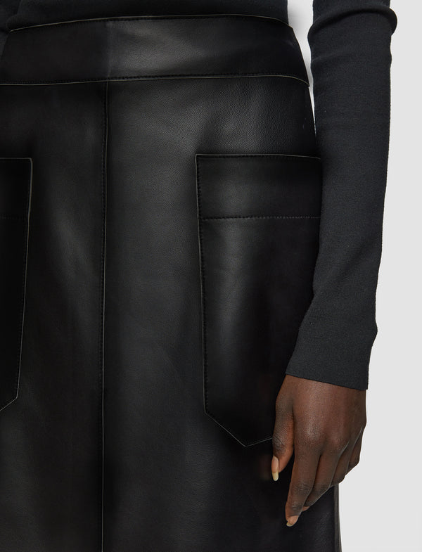 Joseph Blomfield Nappa Leather Skirt Black