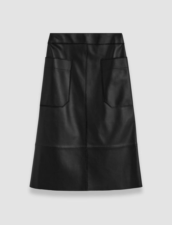 joseph Blomfield Nappa Leather Skirt Black