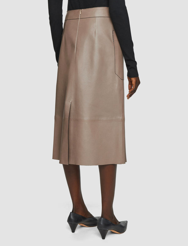 Joseph Blomfield Nappa Leather Skirt Escargot