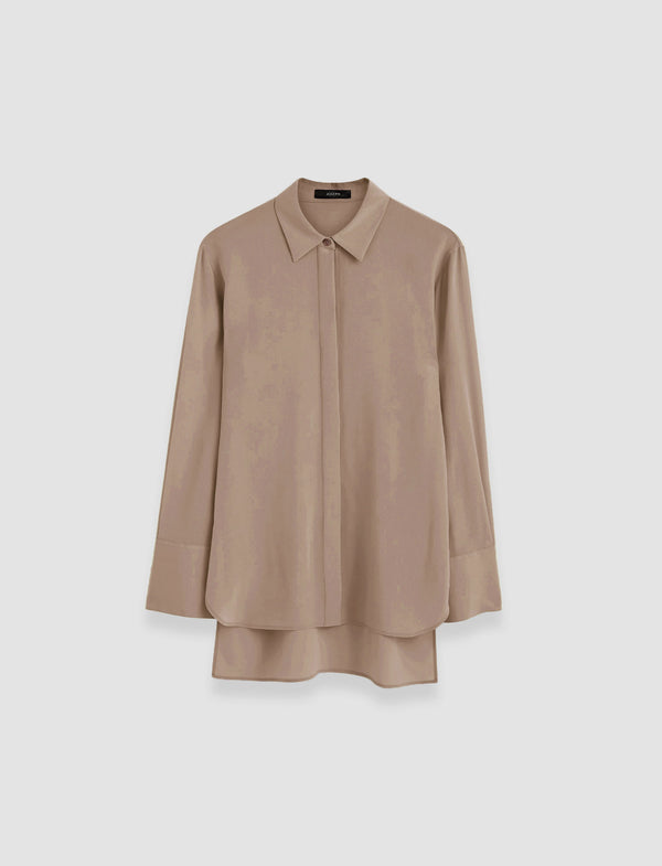 joseph Bold Crepe de Soie Silk Blouse Escargot