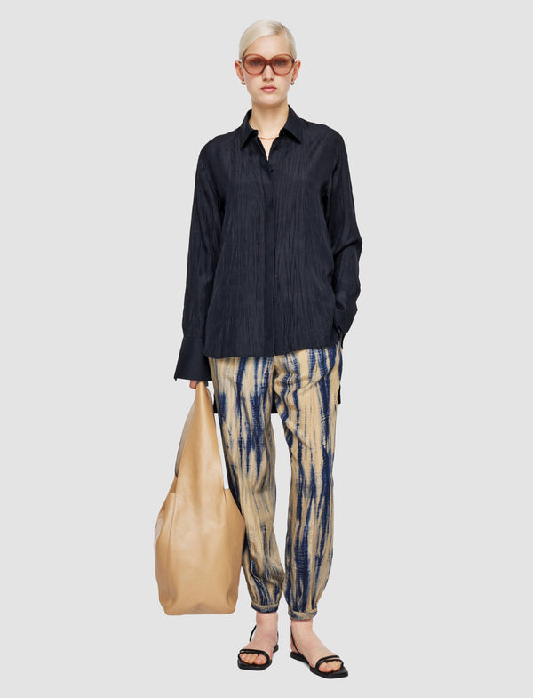 Joseph Bold Habotai Silk Blouse Navy