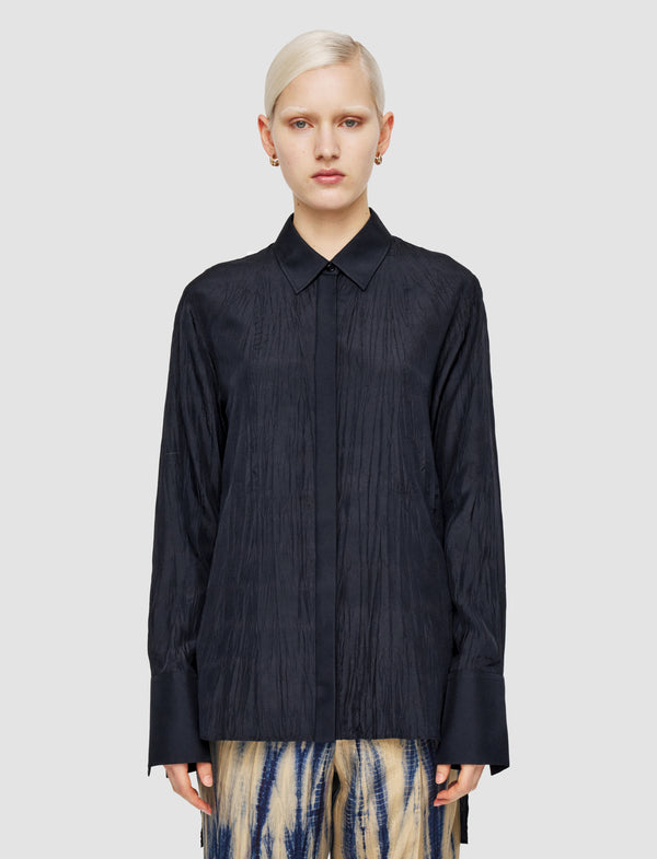 Joseph Bold Habotai Silk Blouse Navy