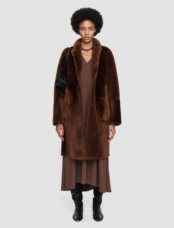 Joseph Britanny Reversible Shearling Coat Arabica