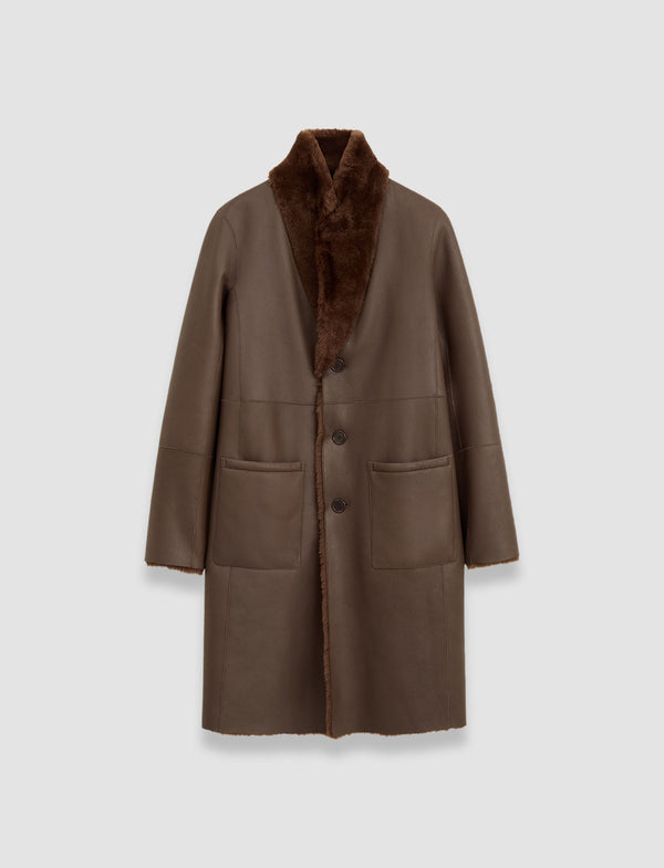 joseph Britanny Reversible Shearling Coat Arabica