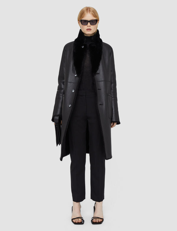 Joseph Britanny Reversible Shearling Coat Black