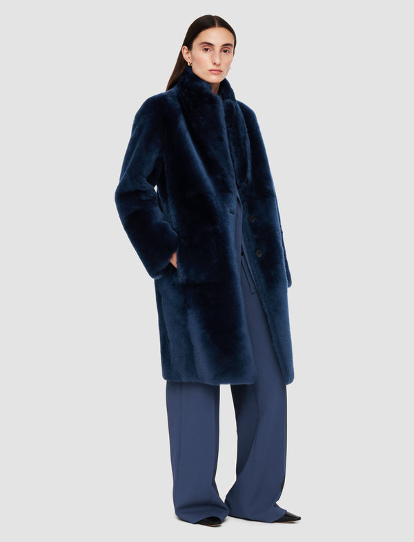 Joseph Britanny Reversible Shearling Coat Harbour