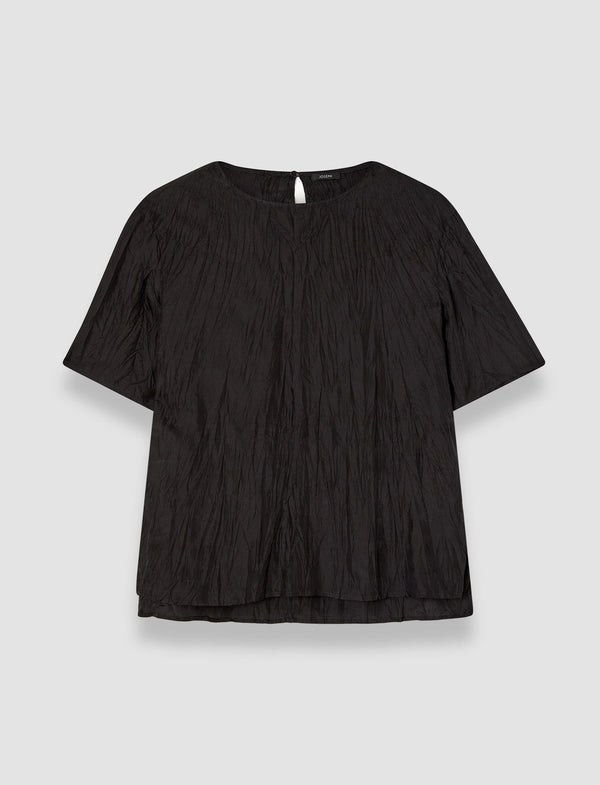 joseph Brunet Habotai Silk Top Black