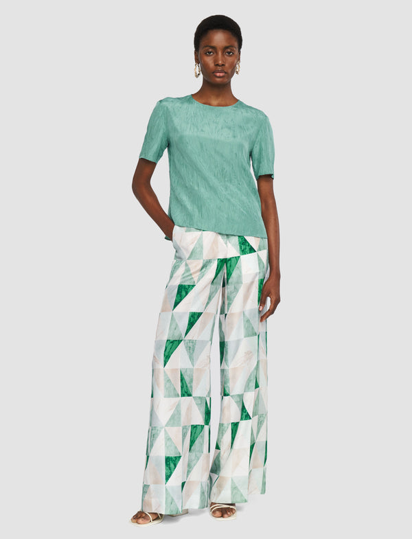 Joseph Brunet Habotai Silk Top Lagoon