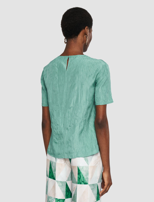 Joseph Brunet Habotai Silk Top Lagoon