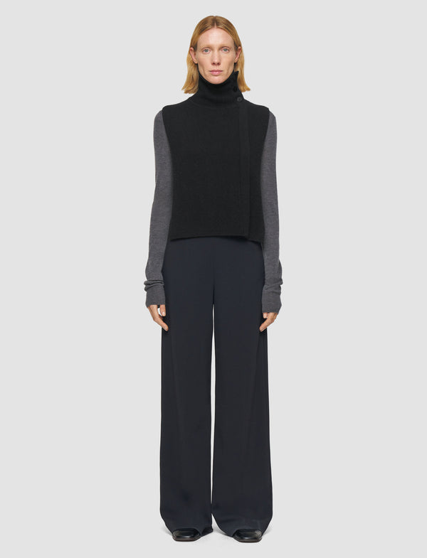 Joseph Brushed Cashmere Bib Black