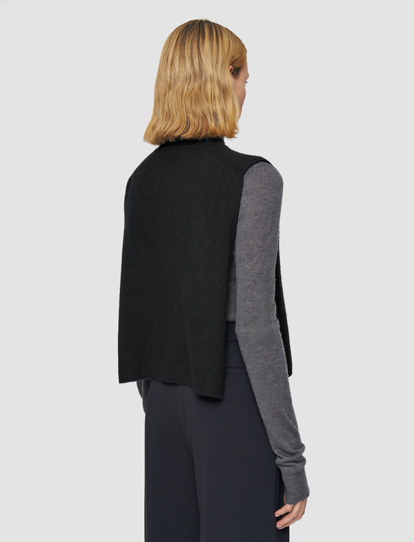 Joseph Brushed Cashmere Bib Black