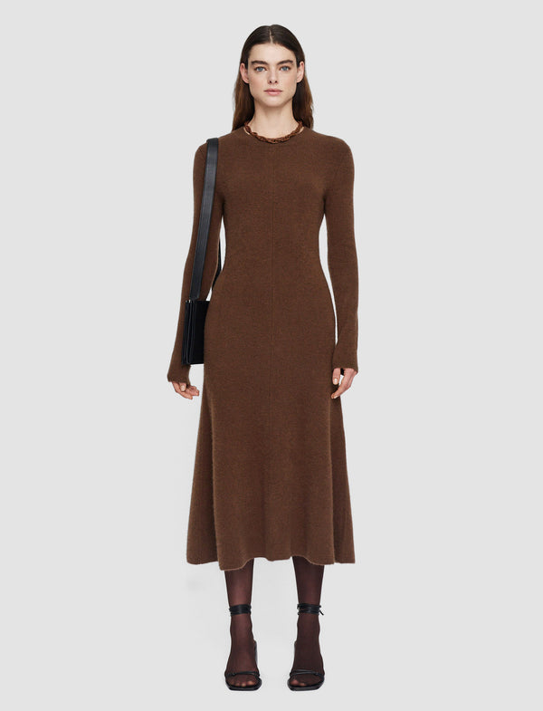 Joseph Brushed Cashmere Dress Arabica