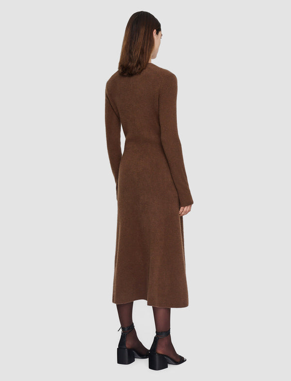 Joseph Brushed Cashmere Dress Arabica