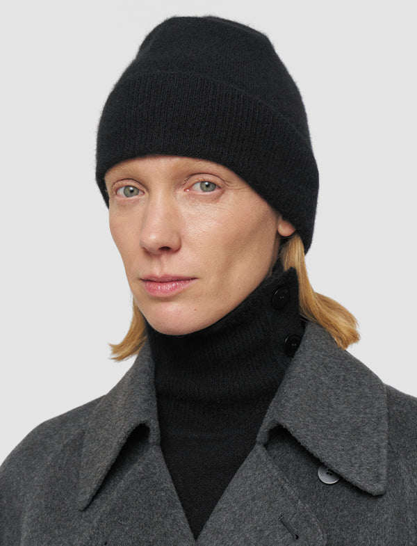 Joseph Brushed Cashmere Hat Black