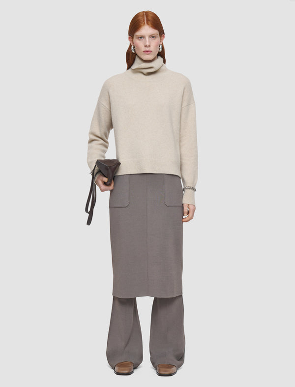 Joseph Brushed Cashmere High Neck Jumper Affogato