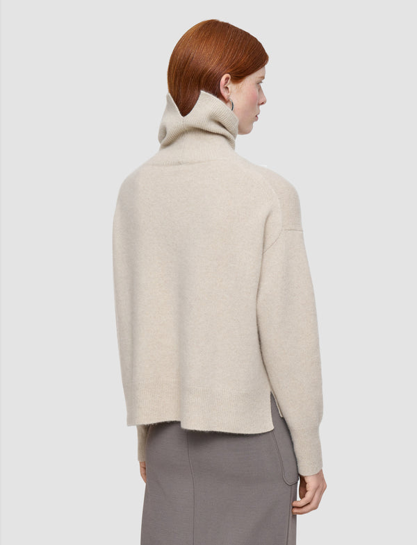 Joseph Brushed Cashmere High Neck Jumper Affogato