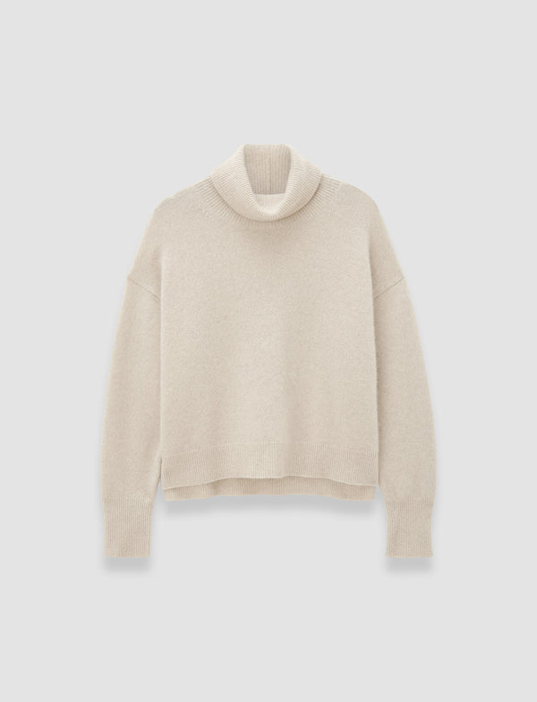 joseph Brushed Cashmere High Neck Jumper Affogato