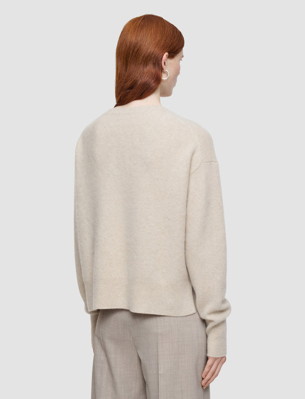 Joseph Brushed Cashmere Round Neck Jumper Affogato