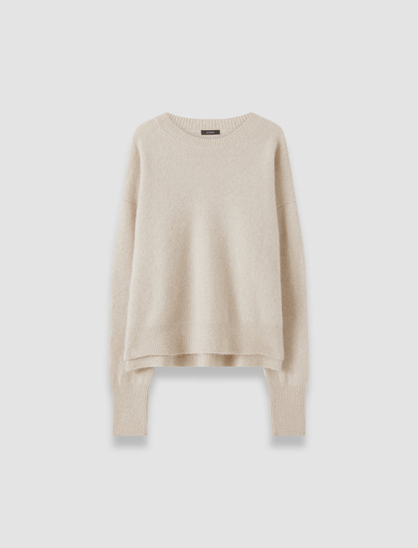 joseph Brushed Cashmere Round Neck Jumper Affogato