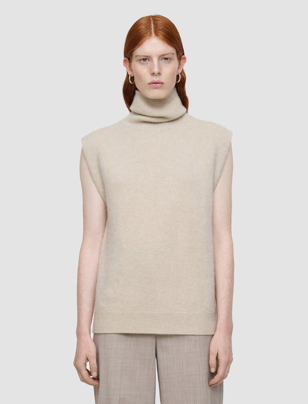 Joseph Brushed Cashmere Vest Affogato