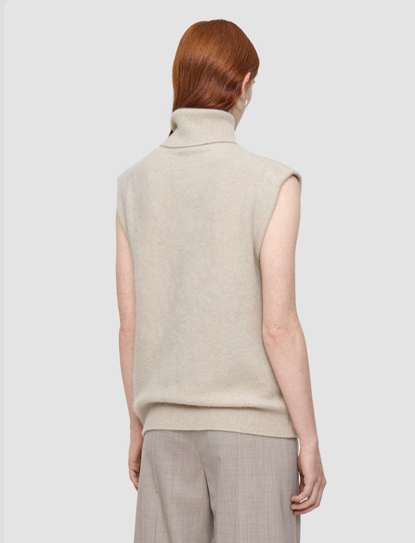 Joseph Brushed Cashmere Vest Affogato