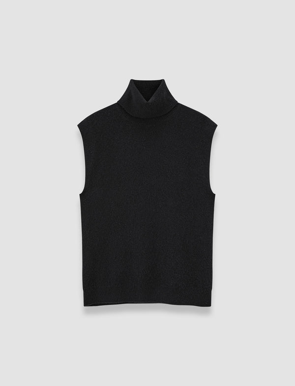 joseph Brushed Cashmere Vest Black