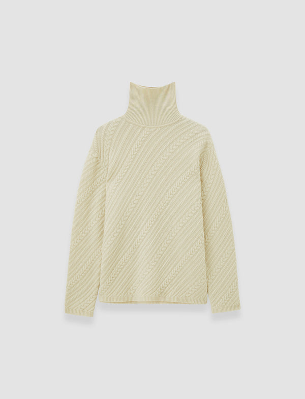 joseph Cable Knit Merino Wool Jumper Ivory