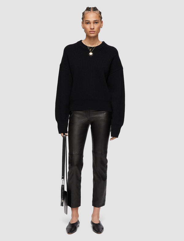 Joseph Cardigan Stitch Jumper Black