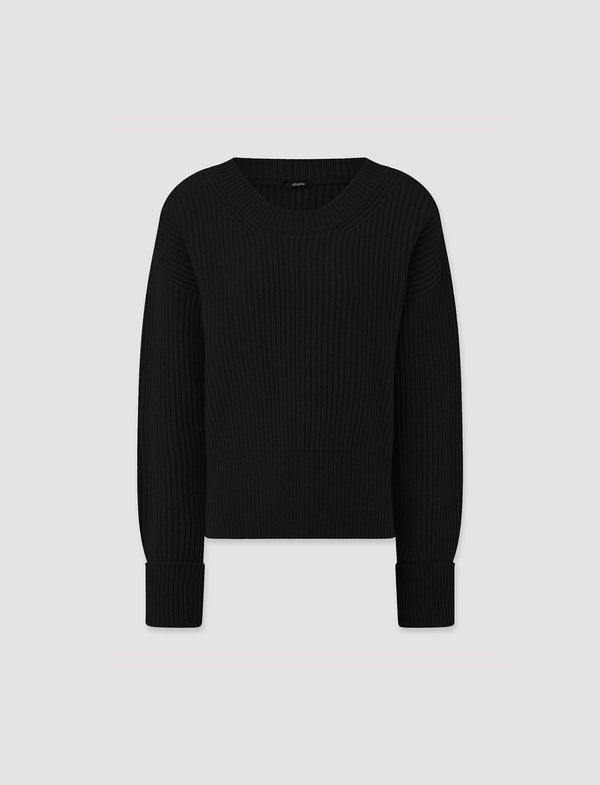 joseph Cardigan Stitch Jumper Black