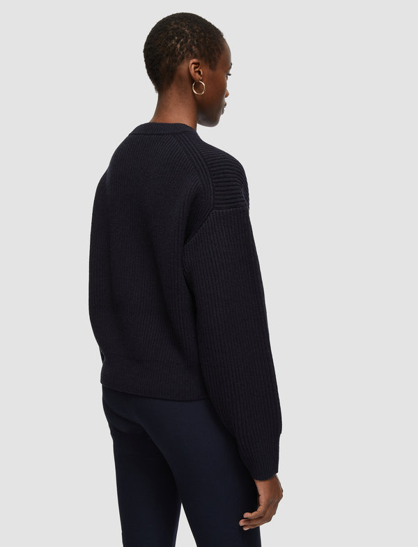 Joseph Cardigan Stitch Jumper Navy