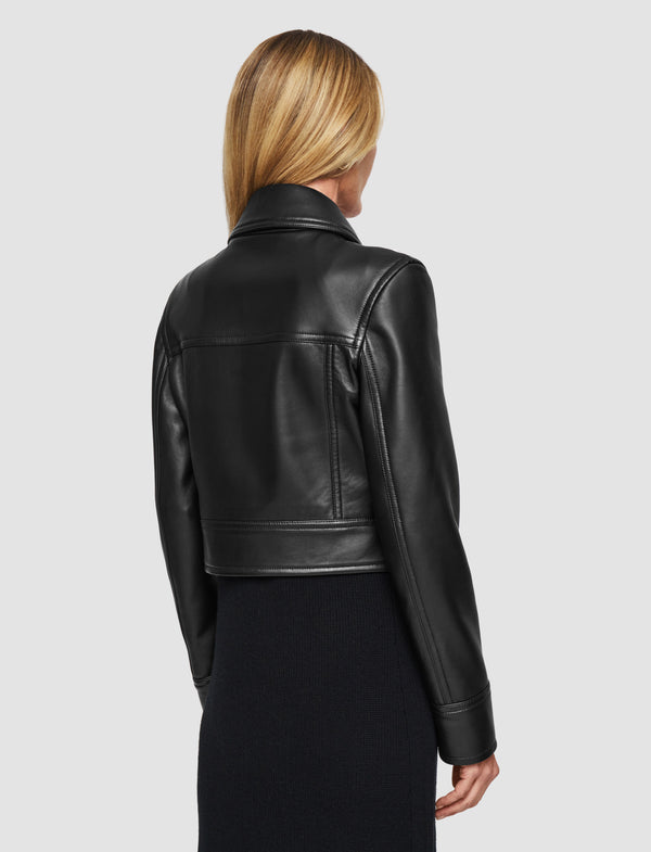 Joseph Caron Nappa Leather Jacket Black