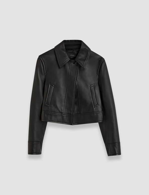 joseph Caron Nappa Leather Jacket Black