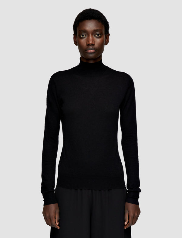 Joseph Cashair High Neck Jumper Black