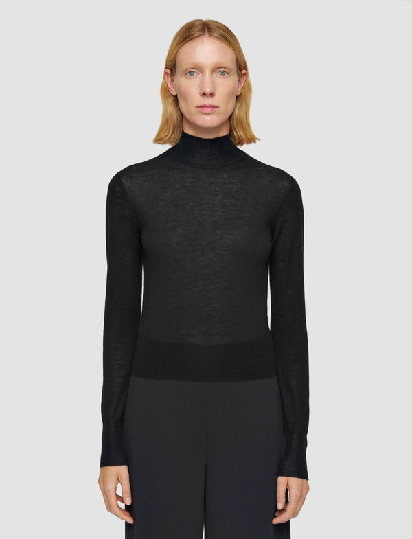 Joseph Cashair High Neck Jumper Black