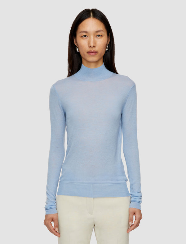Joseph Cashair High Neck Jumper Faded Sky