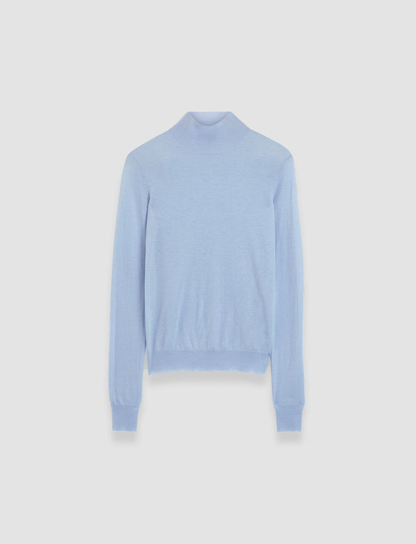 joseph Cashair High Neck Jumper Faded Sky