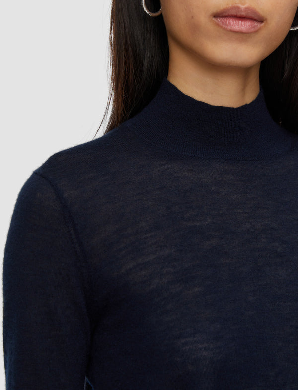 Joseph Cashair High Neck Jumper Navy