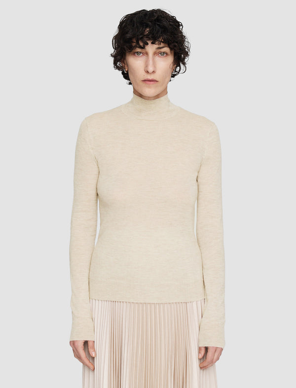 Joseph Cashair High Neck Jumper Oat Melange