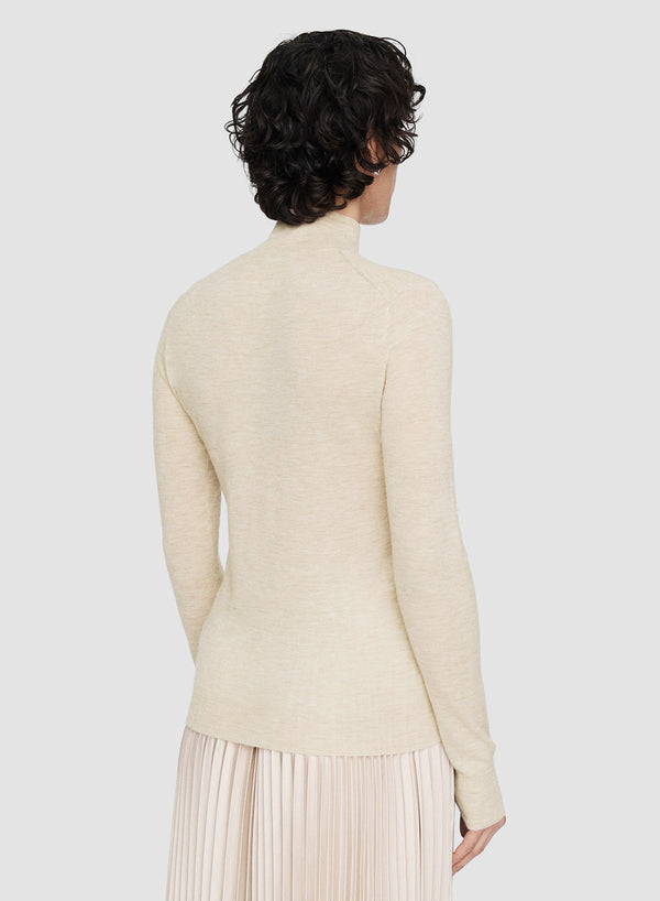 Joseph Cashair High Neck Jumper Oat Melange