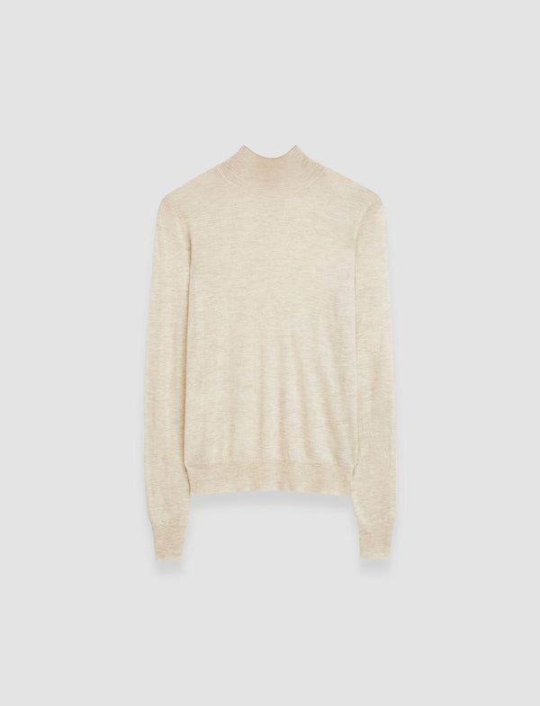 joseph Cashair High Neck Jumper Oat Melange