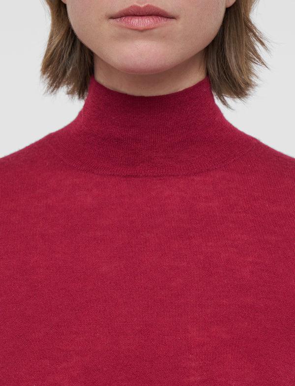 Joseph Cashair High Neck Jumper Ruby