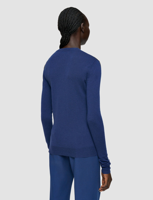 Joseph Cashair Round Neck Jumper Cobalt