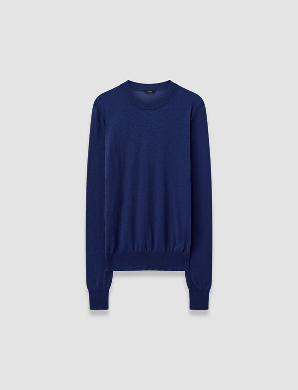 joseph Cashair Round Neck Jumper Cobalt